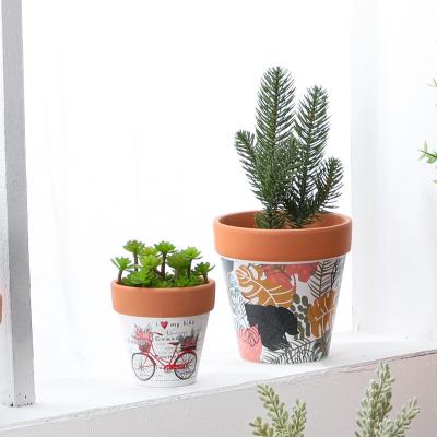 China Nordic Colorful Terracotta Succulent Planters Terracotta Pot Design Flower Pots Indoor Bonsai Pot Small For Plant for sale