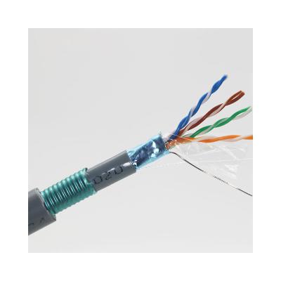 China Cat5e Copper 24awg 0.5mm Jelly Filled Armored Utp Cable 4 Pair Cat 5 Ethernet Network Lan Cable CAT5E-OUTDOOR for sale