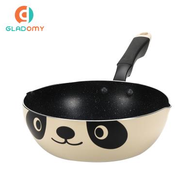 China Aluminum Nonstick Stocked Pan Deep Frying Pan Frying Sauce Pot Milk Pan with Bakelite Handle for sale