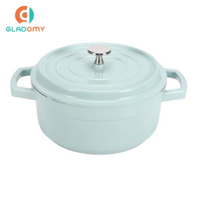 China S Liter Cast Aluminum Granite Stocked Casserole Cookware Marble Coating Cassers for sale