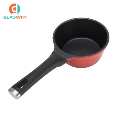 China Factory Household Stocked Sauce Pan Large Long Handled Sauce Pan Milk Pan Wholesale Chinese Nonstick Foil Tea for sale