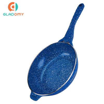 China Aluminum Foil Stocked Kitchen Granite Cookware Pots Non Stick Frying Pans For Cooking Steak Pan Sandwich Nonstick Pan Set for sale