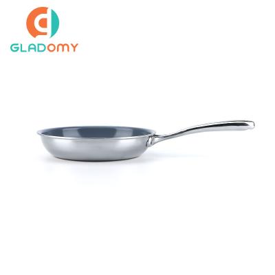 China CLASSIC High Quality Home Kitchen Custom Cooking Pot Nonstick Cookware Stainless Steel Frying Pan Wholesale for sale