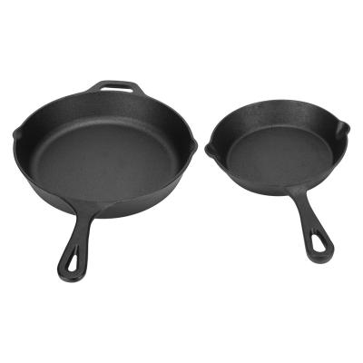 China Best Stocked 2022 Amazon Sell Pre-Seasoned Cast Iron Frying Pan Outdoor Cast Iron Frying Pan Set for sale