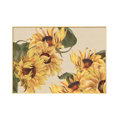 China Hand Drawn Oil Painting Factory Wholesale Sunflower Printing Flower Ornament Picture Wall Paintings for sale