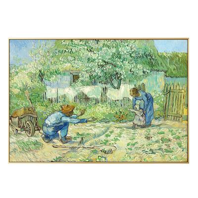 China Hand Drawn Oil Painting Quiet Pastoral Life Printing Ornament Van Gogh Home Decoration Wall Paintings for sale