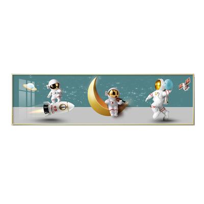 China Hand drawn oil painting factory direct sales astronaut cartoon decoration printing home decoration wall paintings for sale