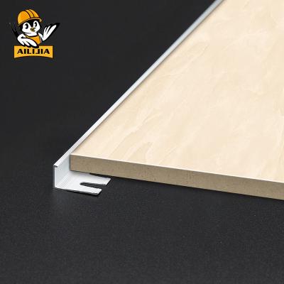 China Coastal L Profile Shaped Flexible Metal Aluminum Edge Trim Cover Gold Strips for sale