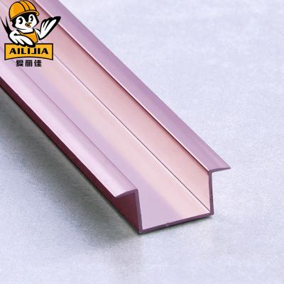 China Factory price traditional gold aluminum u channel transition metal tile junction panels for sale