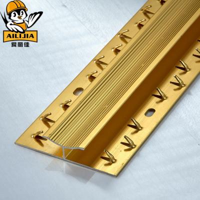 China Carpet Gold Aluminum Transition Bar Truss Metal Z Cover Edge Trim Strip Joint Trim for sale