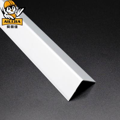 China 90 Degree Aluminum Ceramic Tile Industrial White Spray Color Outside Corner Ledge Strip for sale