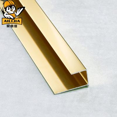 China Traditional Factory Outlet Square Shaped Aluminum Tile Trim Anodized Polished Aluminum Trim Trim for sale