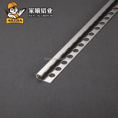 China Building Materials Farmhouse Stainless Steel Strips Bathroom Stainless Steel Tile Trim Profile for sale