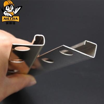 China Ss304 Stainless Steel Traditional P Shape Tile Trim for sale