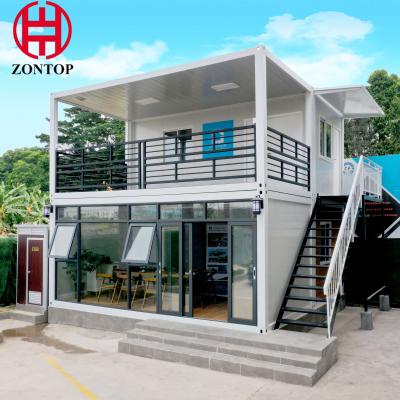 China Zontop morden quick concrete luxury ready prefabricated home prefab bolt container  house for sale