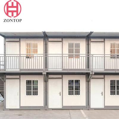 China Zontop  Modern High Quality Luxury Modular Prefab House Luxury Light Steel Structure Prefabricated House Container Home for sale