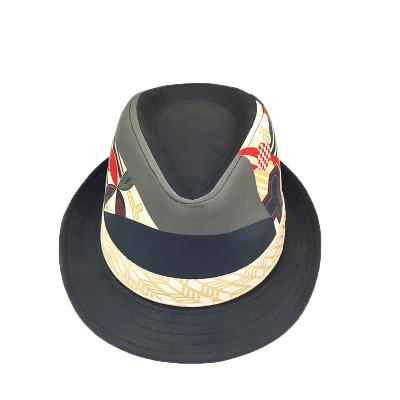 China Colorful Panama Fedora Hat Wide Brim Image Cowboy Kids Jazz-Caps Fedora Hats Women Wholesale 2021 Unisex Mens Image Printing Cheap Dance for sale