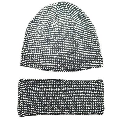 China Customizable Autumn Winter Funny Warmth Set Men's Fashion Stain Character Two-Piece Hats Knitted Winter Hats and Hat Scarf for sale