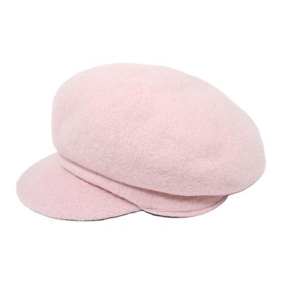 China Customizable Wool Wool Stain Women Slim Soft Lovely Thrown Short Bound Beret for sale