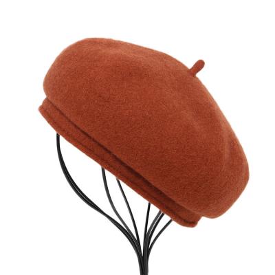 China Customizable Cheap Customizable Fashionable Wool Stain Wool Drawstring Literary Women's Winter Hat Wool Beret for sale