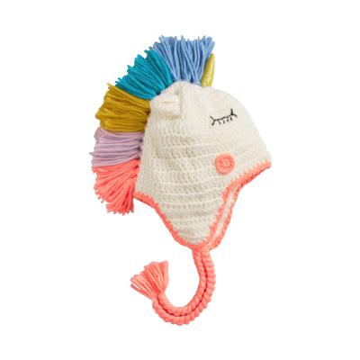 China Customizable Winter Unicorn Warmth Woolen Ear Knitted Cute Baby Hat COMMON COMMON for sale