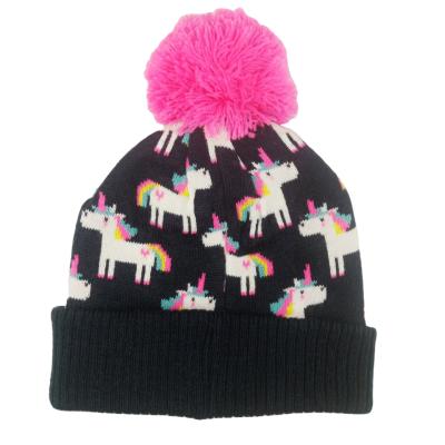 China Wool Ear Knitted Hat With JOINT Customizable Cute Baby Winter Unicorn Warmth Imperial for sale