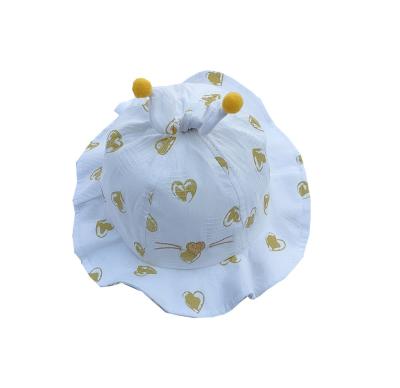 China Customizable Picture Kids Spring Cute Summer Sunshade Cotton Fit Baby Bucket Hat for sale