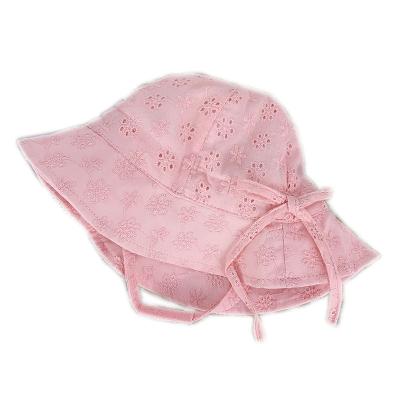 China Customizable Picture Baby Fashion Summer Sunshade Princess Lace Windproof Bucket Hat for sale