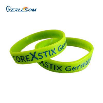 China Best Selling High Quality Customized Fashionable 1/2 Inch Printed Silicon Wristbands For Personal Message Y052003 for sale