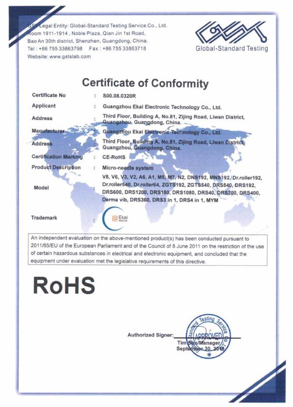 RoHS - Guangzhou Maishuo Tattoo Equipment Co., Ltd.