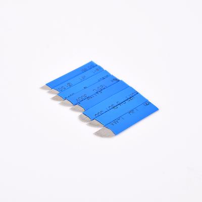 China F Eyebrow Disposable Microblading Balde Permanent Needles Pattern Blue Microblading Microblading for sale