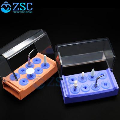 China 8 Hole Plastic Dental Endo Box For HP Burs And Scaler Tip/Disinfection Box/High Temperature Autoclavable for sale