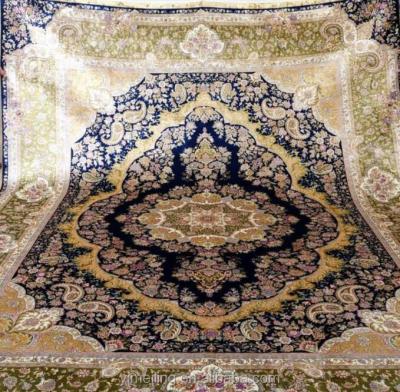 China Stain Resistant Luxury High Quality Premium Kpi 100% Silk Persian Rugs And Carpets For Estate Living Room for sale