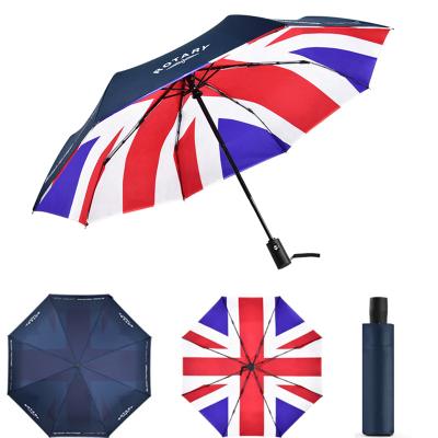 China CLASSIC Auto Open Narrow Designer Customize Auto Logo Printing Double Layer 3 Fold Promotional Windproof Umbrella for sale