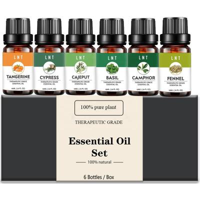 China Peel Revitalizer Fragrance Essential Oil Set 100% Pure Natural Tangerine Cypress Cajeput Basil Camphor Fennel Essential Oil For Aroma Diffuser for sale