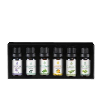 China Skin Revitalizer Factory Supply 100% Pure Private Label Aromatherapy Essential Oil Set 6 PCS Package Skin Care Massage Body Essential Oil Gift Kits for sale