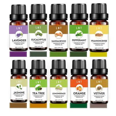 China Skin Revitalizer Lavender Aroma Diffuser Jasmine Tea Tree Lemongrass Orange Peppermint Frankincense Eucalyptus Sandalwood Vetiver Essential Oil for sale