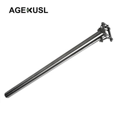 China AGEKUSL Bike Seatposts Seatpost Seat Tube Use For Brompton 3Sixty 31.8mm Titanium Ti 55/58cm Bicycle Seat Triple Seatpost AK58 for sale