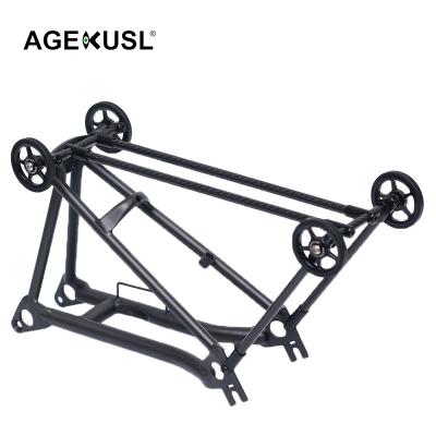 China AGEKUSL Bicycle Rack Rack Carbon Easy Use For Brompton Cline Pline Folding Bike Rear Rack Cargo 37*13*3cm for sale