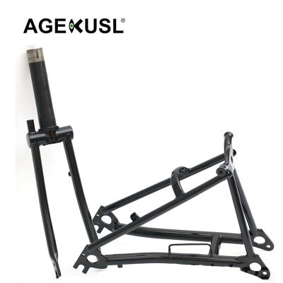 China AGEKUSL Lightweight Bicycle Fork Use For Brompton Pike Camp Crius Bike Triple Folding Front Fork Triangle Frame Titanium Alloy for sale