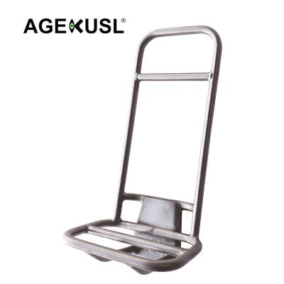 China AGEKUSL Bike Cargo Racks Titanium Alloy Use For Brompton Pikes 3Sixty Royale Folding Bicycle Titanium Front Basket Rack 30*14*10.5 for sale