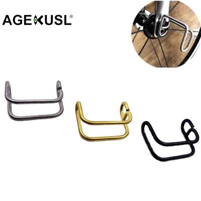 China AGEKUSL Titanium Bike Fork Hook Use For Brompton Pike Folding Bike Pothook Alloy Fork Claw Titanium E Hook 6g Type for sale