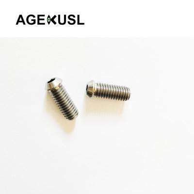 China AGEKUSL Titanium Bike Bolts Use For Brompton Bike 1 Pair M6 15mm Ti Titanium Bolt Bicycle Bolts Easywheel Rollers for sale