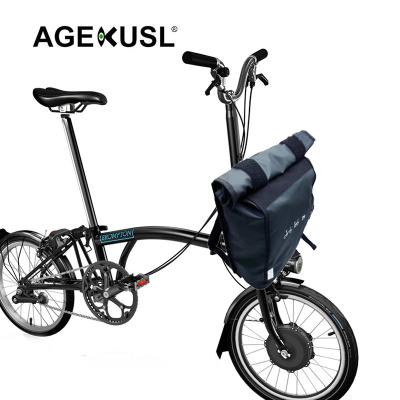 China AGEKUSL Bike Front Bags Backpack Basket Bags Waterproof Royale Pikes Folding Bicycle Front Carrier Use For Brompton Bag 40*32*13cm for sale