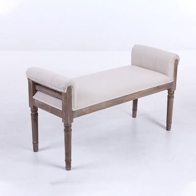 China Beautiful Minimalists Custom Design Home Use Sofa Woodworking Rubber Wood Soft Benches for sale