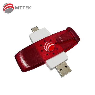 China MCR3701 Contactless Smart Card Reader with Dual USB Type A & Type C Connectors Support NFC ISO4443&ISO18092 ID-1 Tags (Normal) for sale