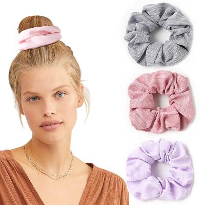 China Wholesale Hair Accessories Ladies Hair Decoration Fashion Ponytail Soild Color Silk Satin Scrunchies For Women for sale