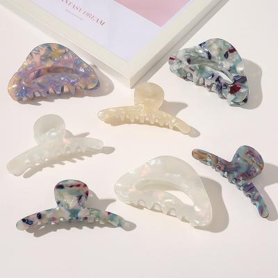 China Girls Hair Decoration Fashion Hair Clip Acetic Acid Hot Selling Elegant Geometric Hair Claw For Girls for sale