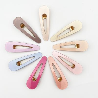 China Fashion Good Quality Colorful Acrylic / Iron Clips Drop Shape Acrylic Hair Clip Iron Clip Acrylic Hairpin for sale