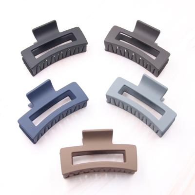 China 2021 New Arrivals Hair Decoration Large Hair Clips Acrylic Matte Solid Color Acetate Hair Accessories For Women for sale